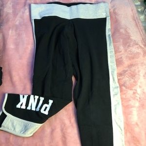 PINK high waisted capri leggings